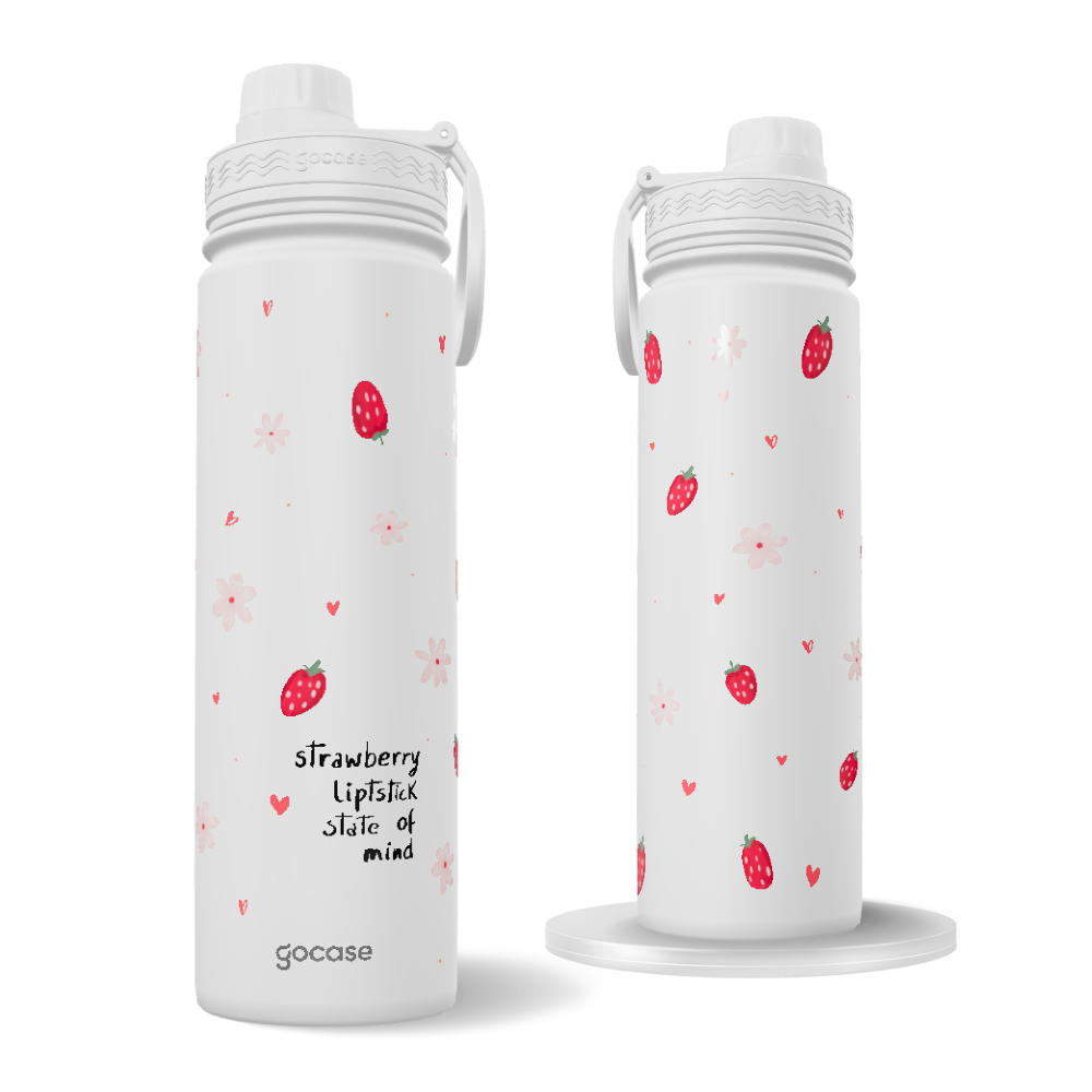 Garrafa Térmica Fresh + Ebook - Strawberry Lipstick