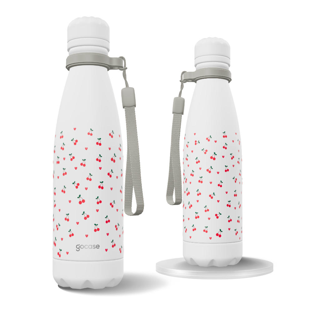 Garrafa Térmica Urban + Ebook - Cherry Pattern Minimalista