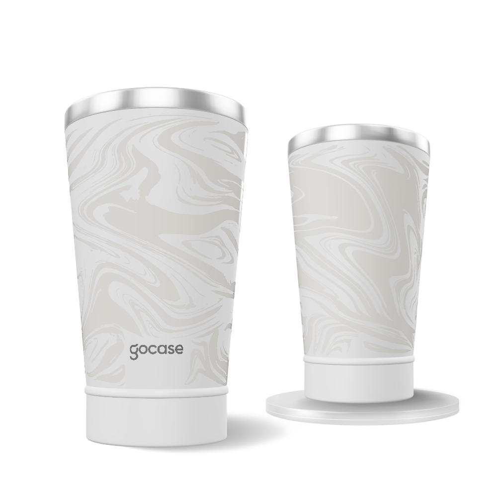 Copo Térmico + Ebook - Acrylic Fluid Branco