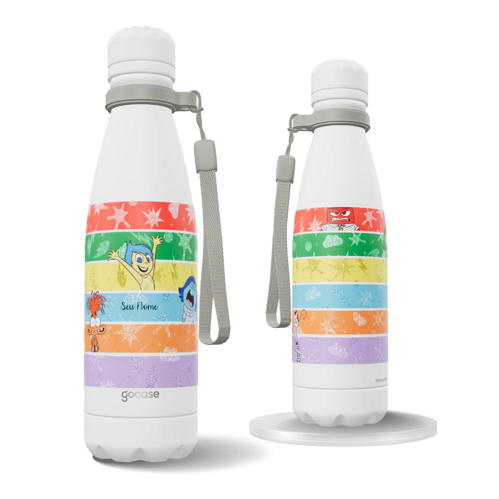 Garrafa Térmica Urban + Ebook - Divertidamente 2 - Paleta de Cores