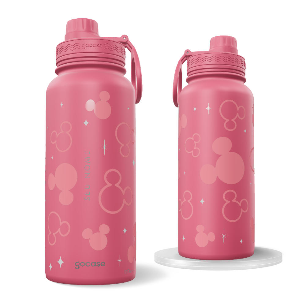 Garrafa Térmica Fresh + Ebook - Mickey Pattern Minimalista Melancia