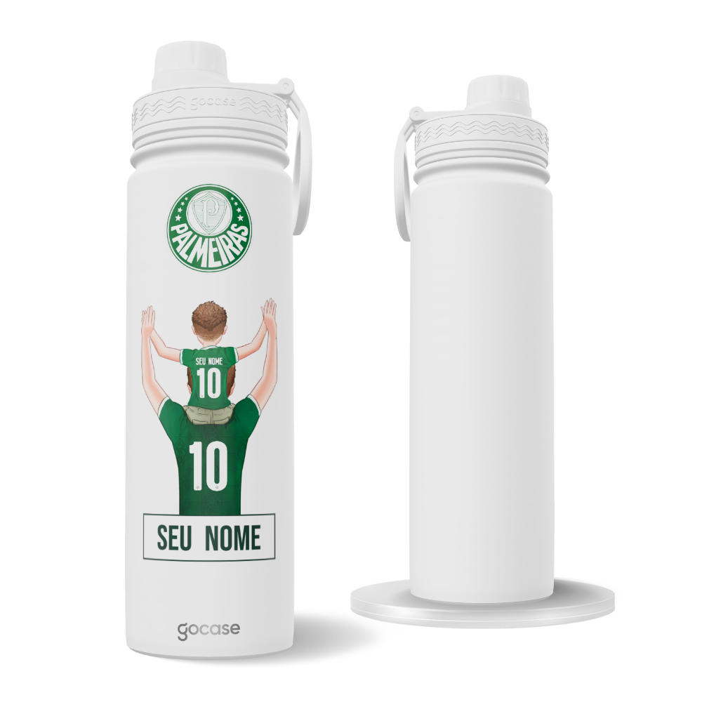 Garrafa Térmica Fresh + Ebook - Palmeiras - Pai Torcedor