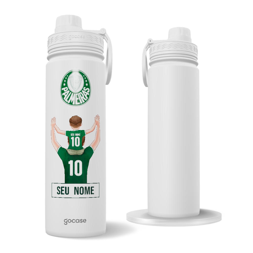 Garrafa Térmica Fresh + Ebook - Palmeiras - Pai Torcedor