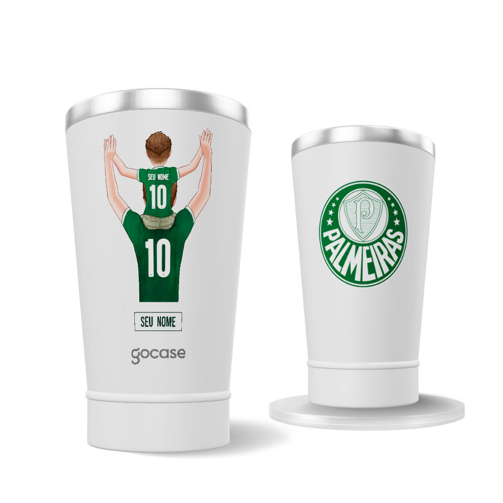 Copo Térmico Cerveja + Ebook - Palmeiras - Pai Torcedor