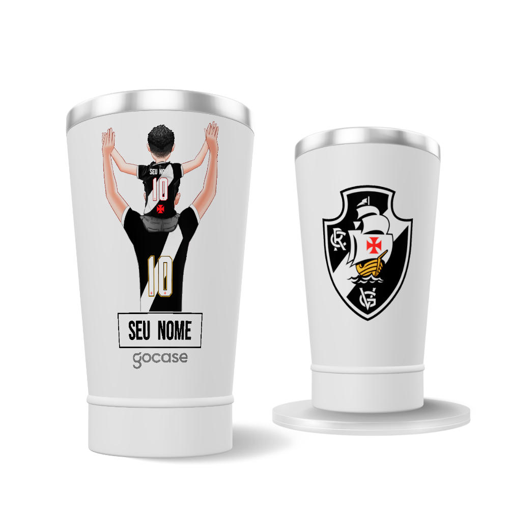 Copo Térmico Cerveja + Ebook - Vasco - Pai Torcedor