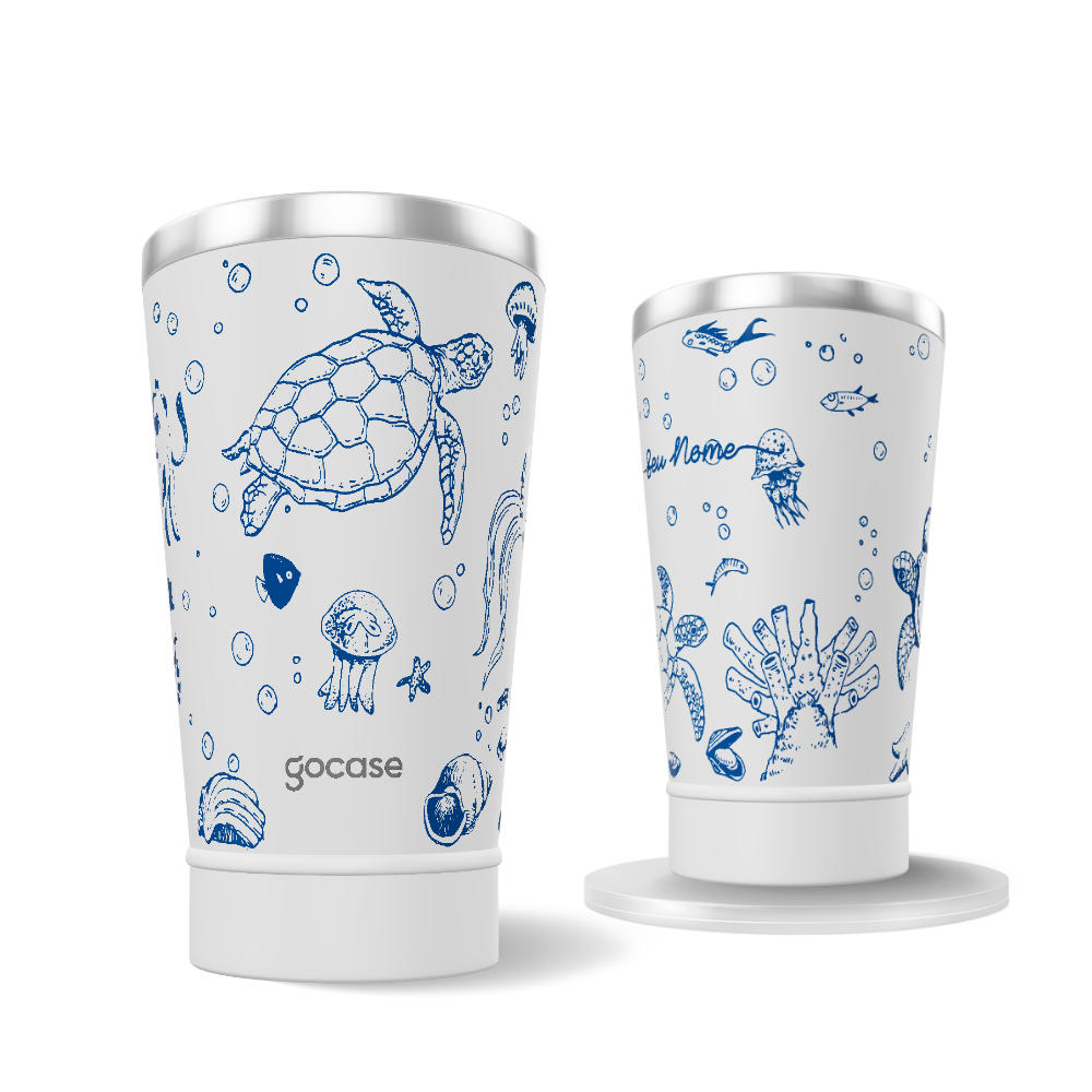 Copo Térmico + Ebook - Deep Ocean