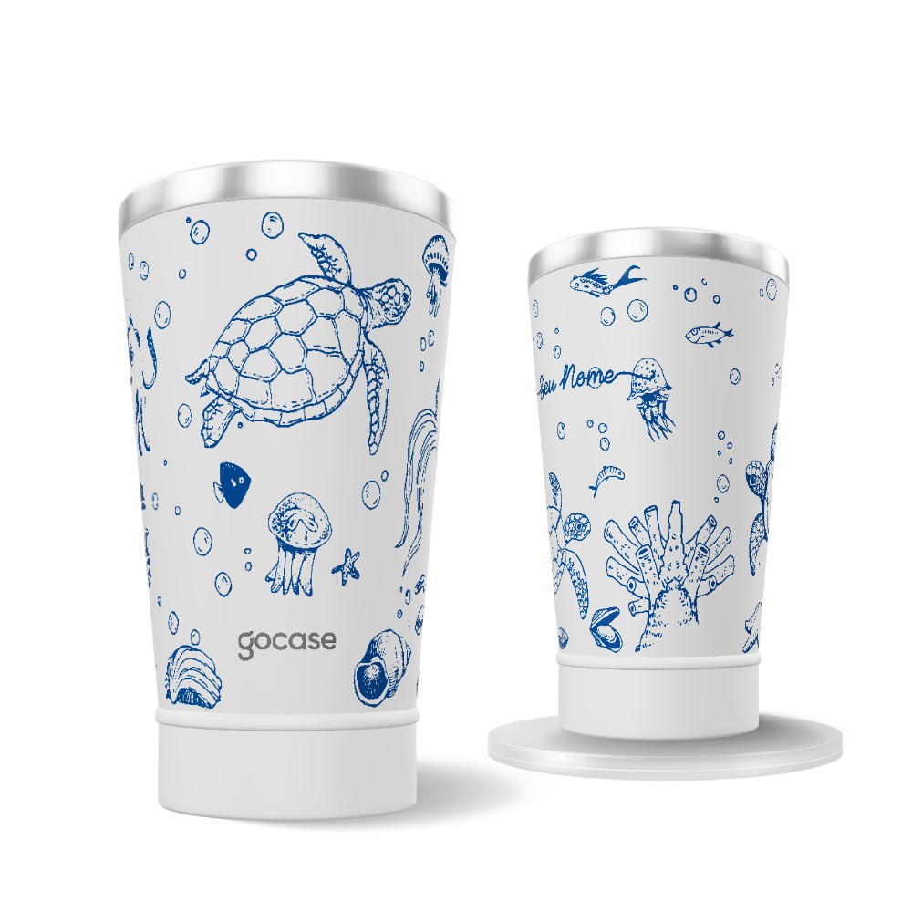 Copo Térmico + Ebook - Deep Ocean