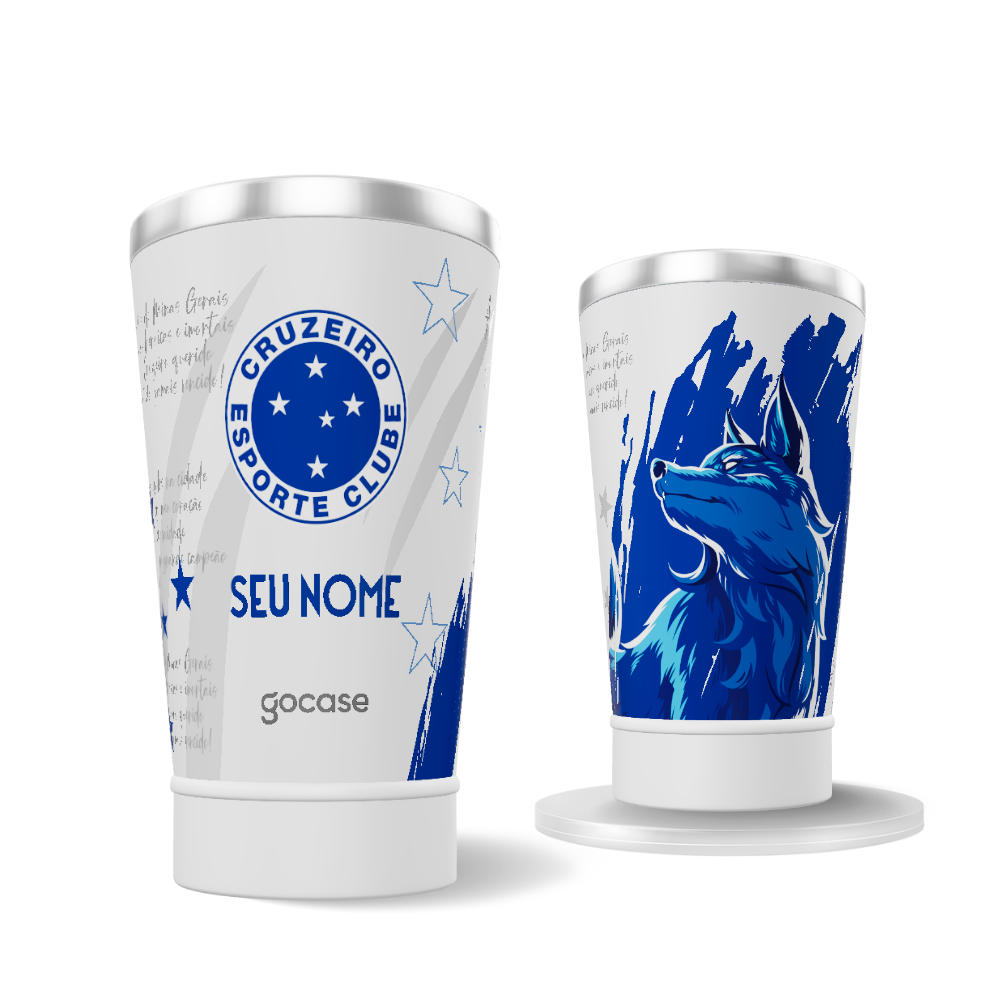 Copo Térmico Cerveja + Ebook - Cruzeiro - Raposa