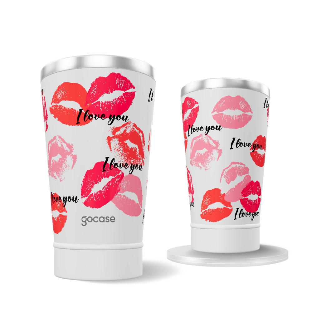 Copo Térmico + Ebook - Love You Kiss
