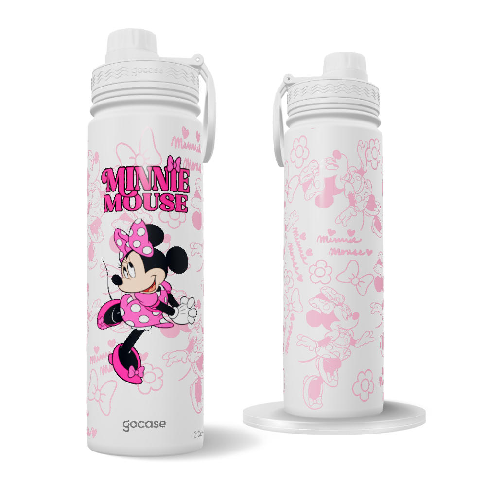 Garrafa Térmica Fresh + Ebook - Minnie Mouse Fulll