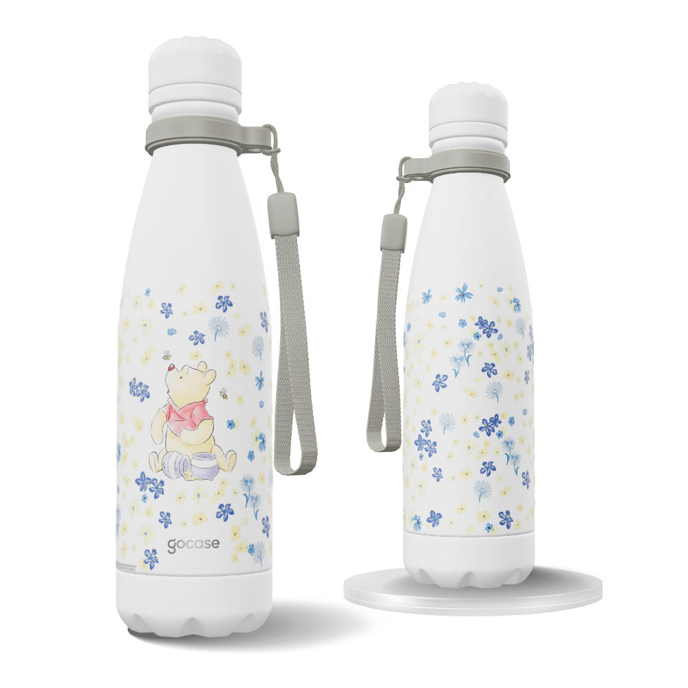 Garrafa Térmica Urban + Ebook - Ursinho Pooh - Flower Frame