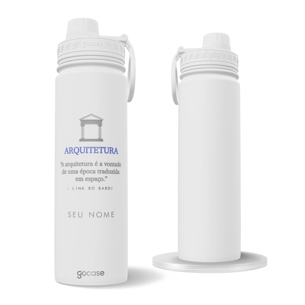 Garrafa Térmica Fresh + Ebook - Arquitetura Frase