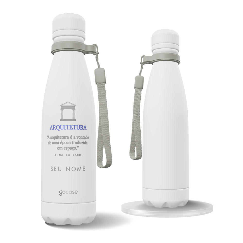 Garrafa Térmica Urban + Ebook - Arquitetura Frase