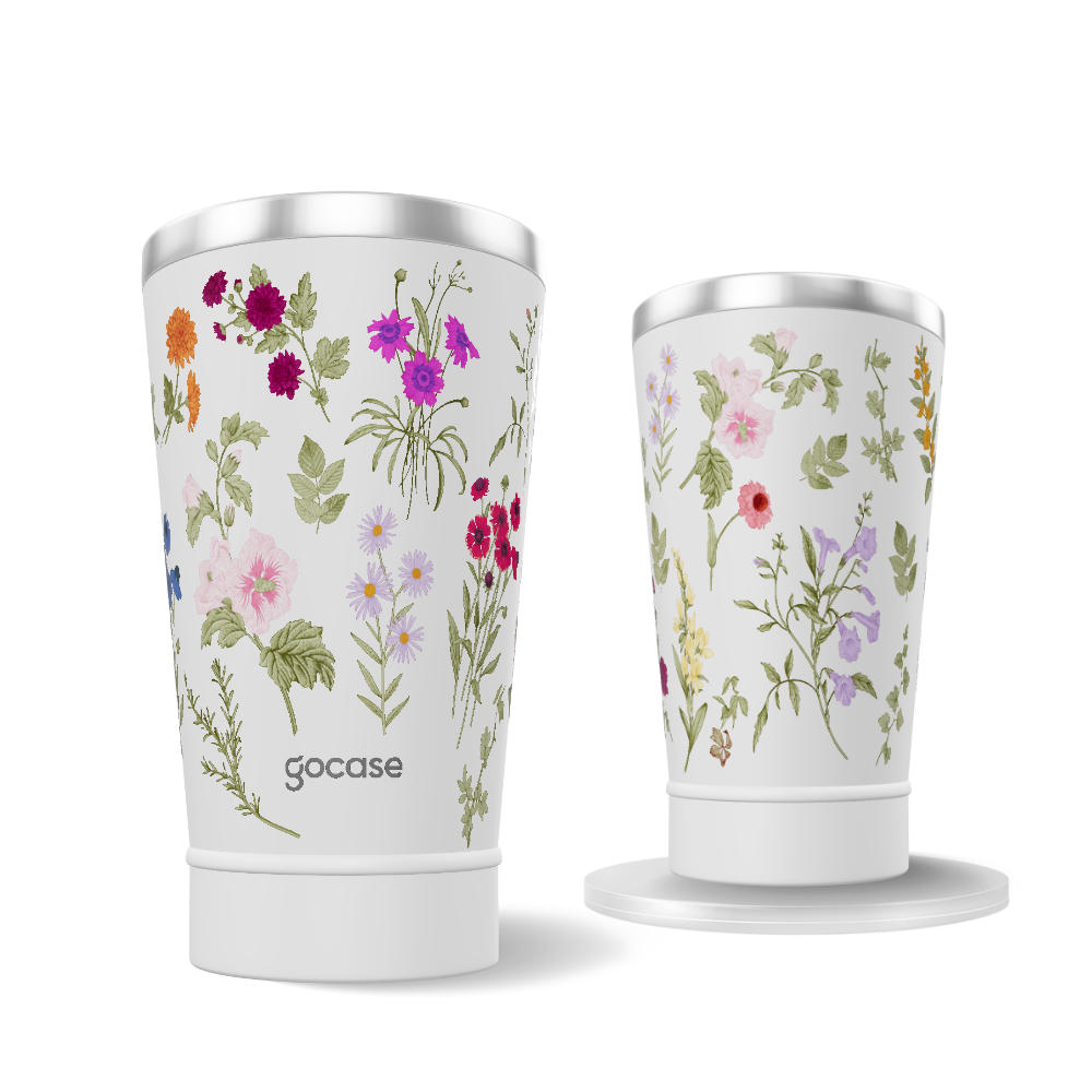 Copo Térmico + Ebook - Botanic Vintage