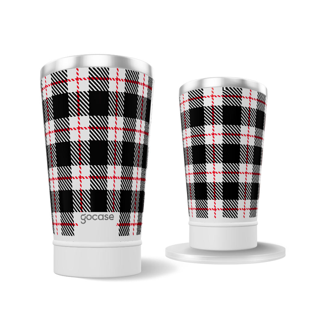 Copo Térmico + Ebook - Tecido Xadrez