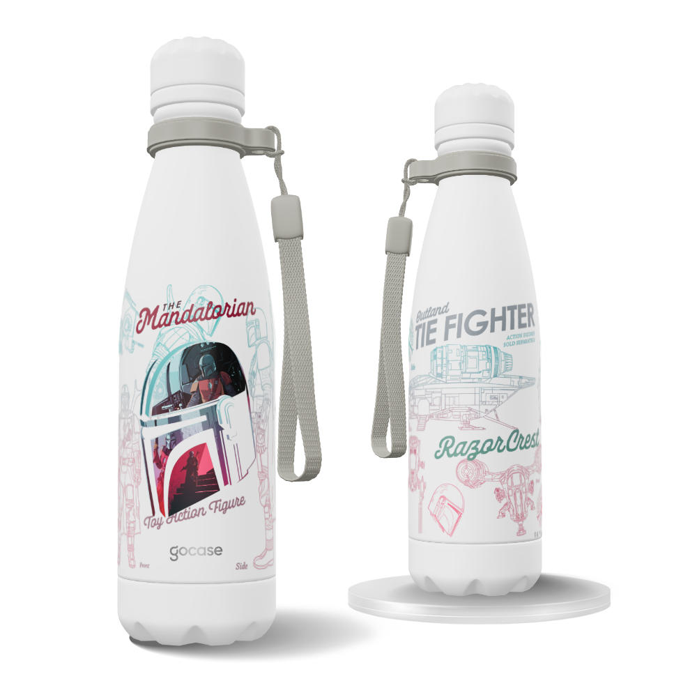 Garrafa Térmica Urban + Ebook - The Mandalorian - Capacete Mandaloriano