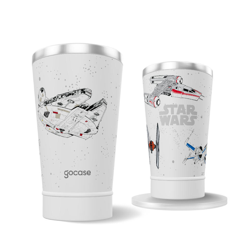 Copo Térmico + Ebook - Star Wars - Naves