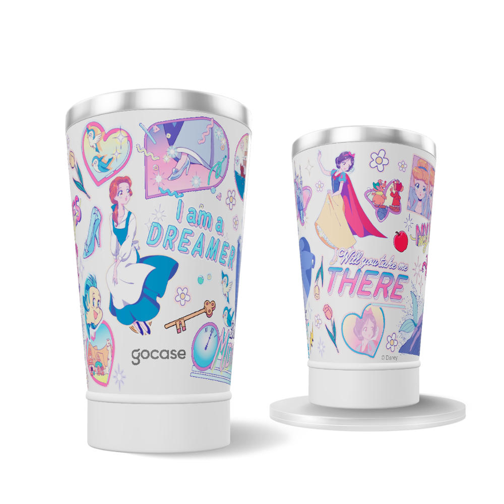 Copo Térmico + Ebook - Princess Anime Stickers