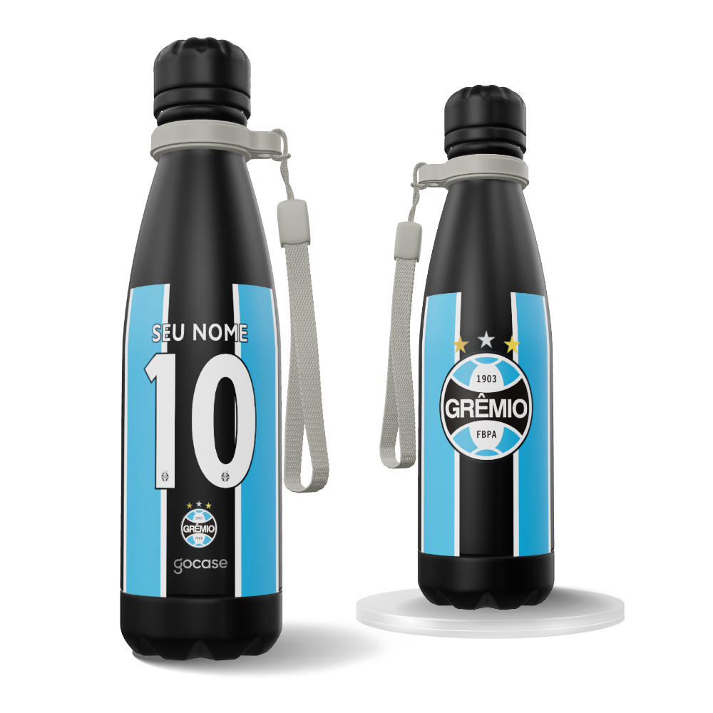 Garrafa Térmica Urban + Ebook - Grêmio - Camisa 1 2024 Personalizada