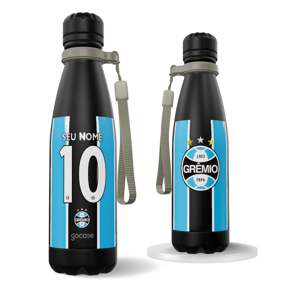 Garrafa Térmica Urban + Ebook - Grêmio - Camisa 1 2024 Personalizada