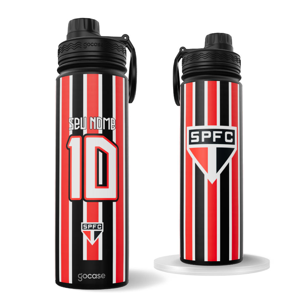 Garrafa Térmica Fresh + Ebook - São Paulo - Uniforme 2 Personalizado