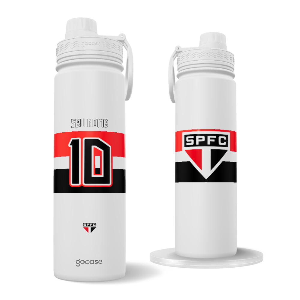 Garrafa Térmica Fresh + Ebook - São Paulo - Uniforme 1 2024 Personalizado