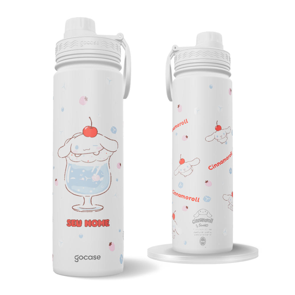 Garrafa Térmica Fresh + Ebook - Sanrio - Cinnamonroll Sparkling Drink