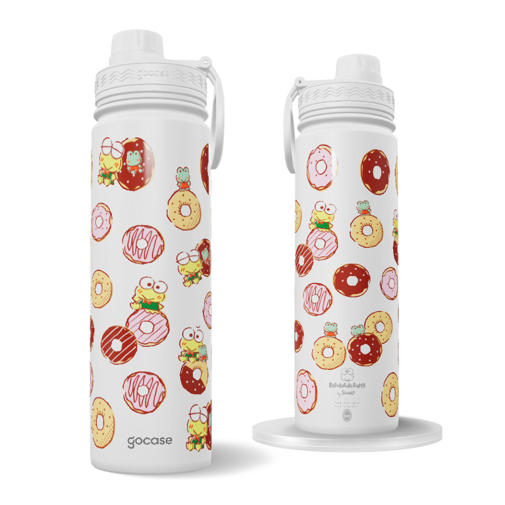 Garrafa Térmica Fresh + Ebook - Sanrio - Keroppi e Donuts