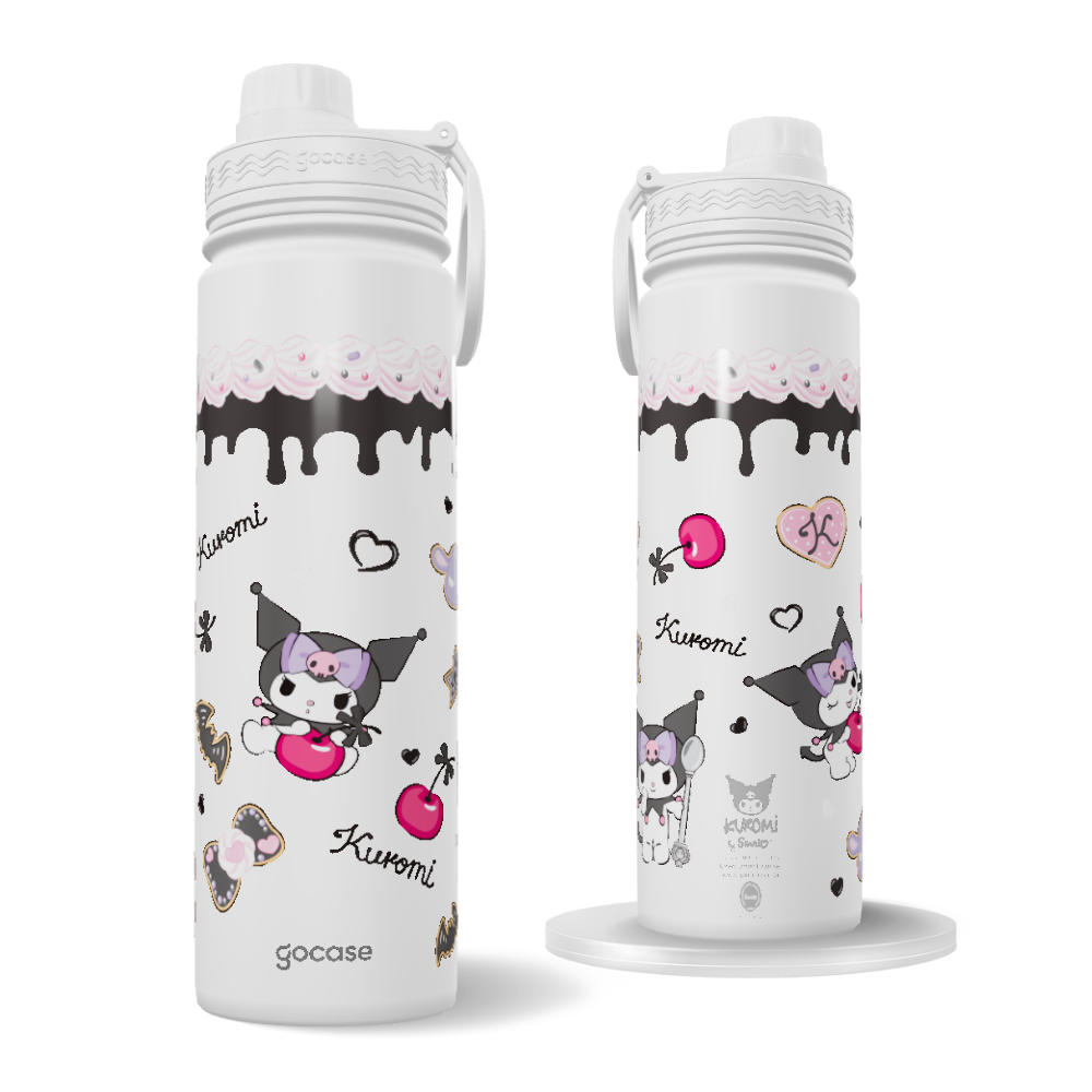 Garrafa Térmica Fresh + Ebook - Sanrio - Kuromi's Cake