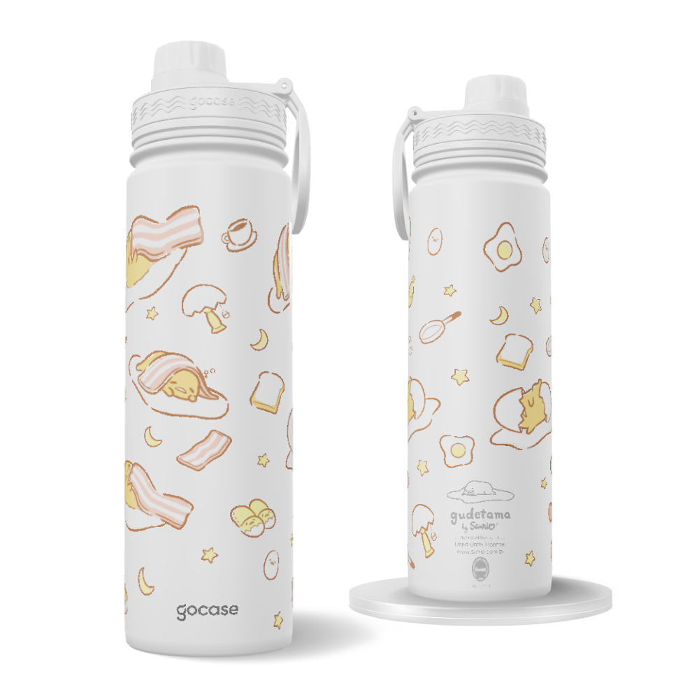 Garrafa Térmica Fresh + Ebook - Sanrio - Gudetama Pattern