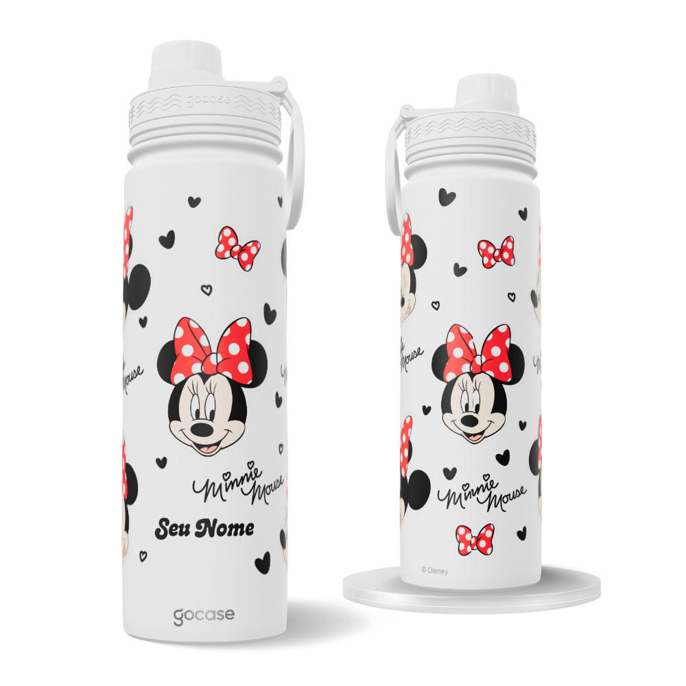 Garrafa Térmica Fresh + Ebook - Mickey & Amigos - Minnie Laços