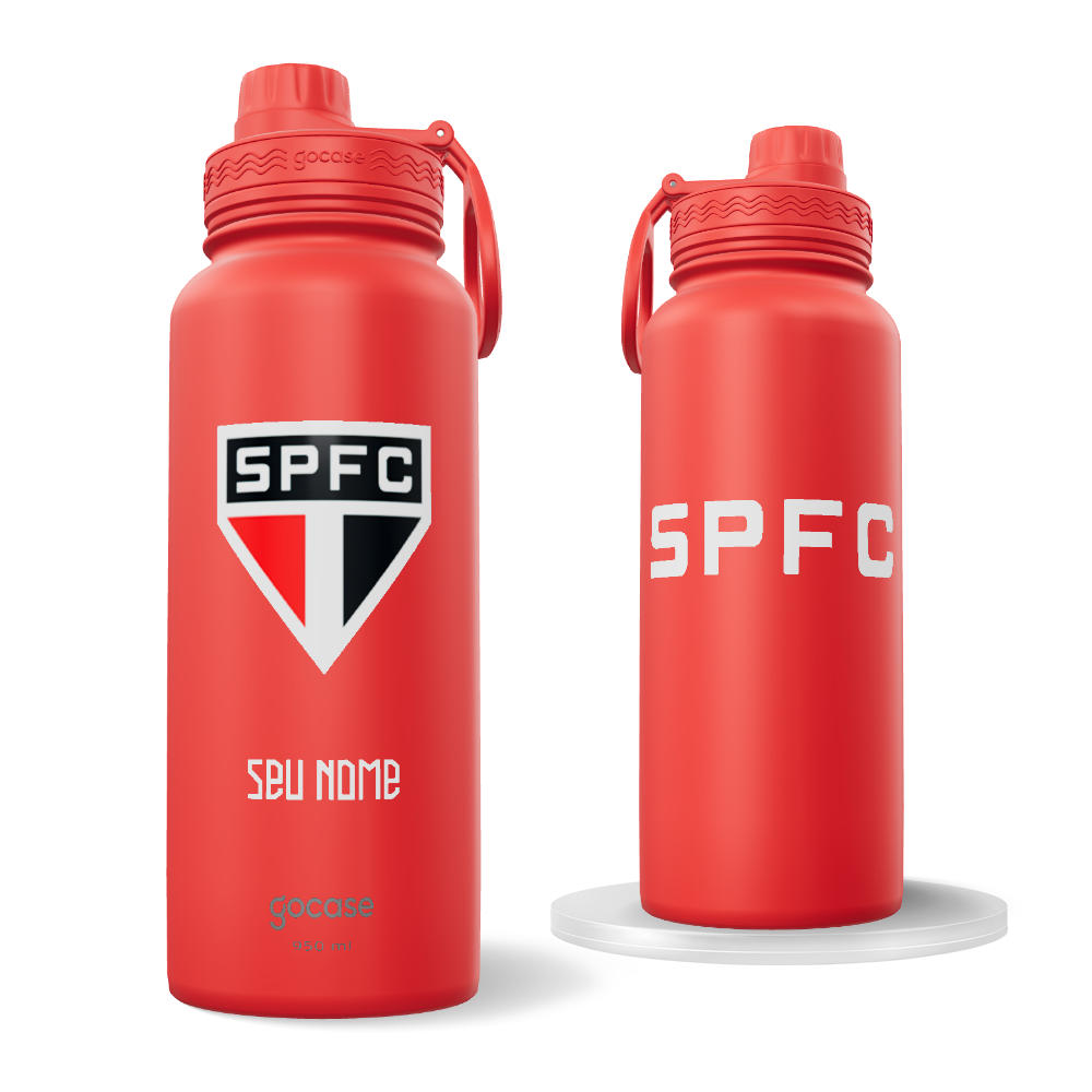 Garrafa Térmica Fresh + Ebook - São Paulo - Escudo