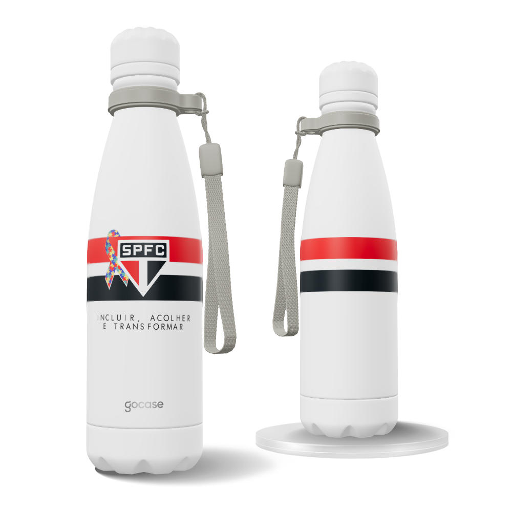 Garrafa Térmica Urban + Ebook - São Paulo - Uniforme 1 2019 Abril Azul