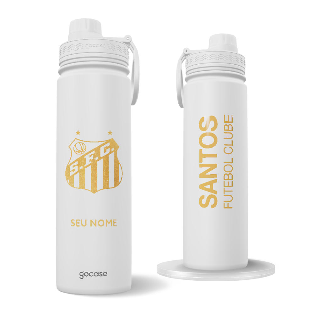  Garrafa Térmica Fresh+ Ebook - Santos - Escudo Dourado