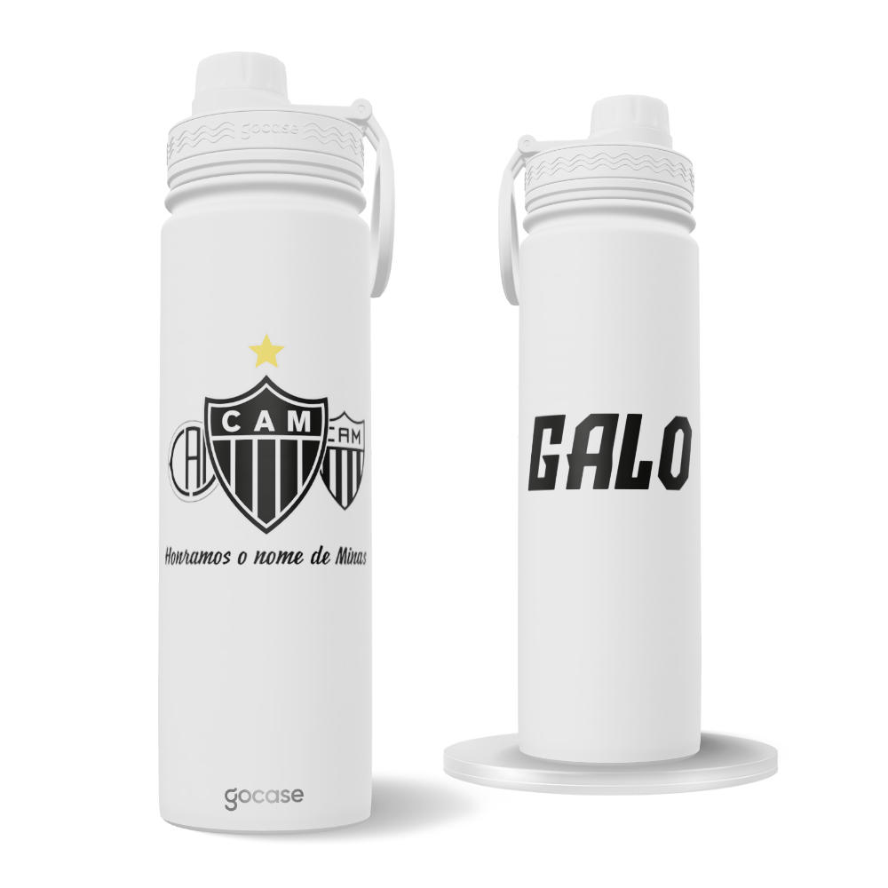 Garrafa Térmica Fresh + Ebook- Atlético-MG - Escudos Históricos 2024