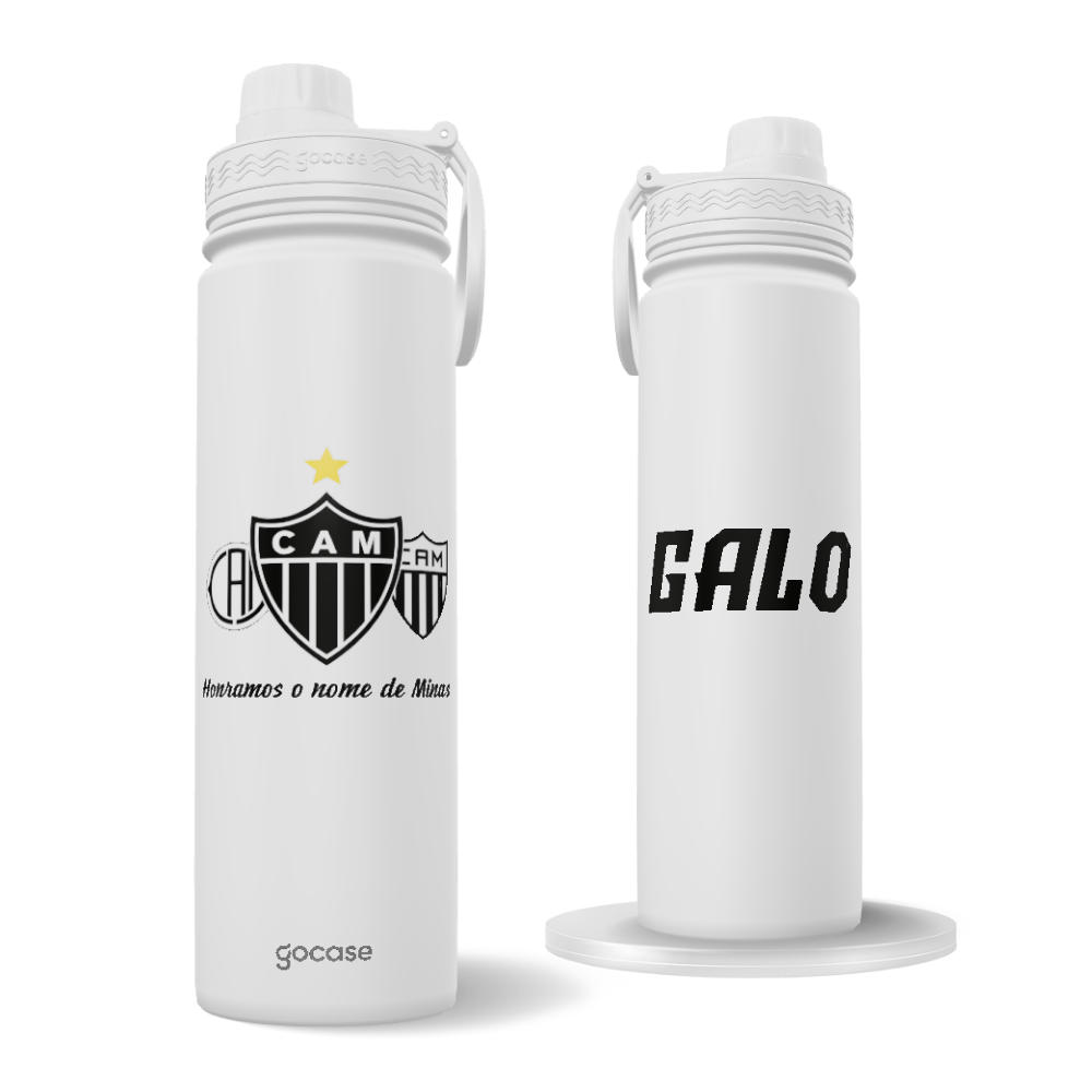 Garrafa Térmica Fresh + Ebook- Atlético-MG - Escudos Históricos 2024