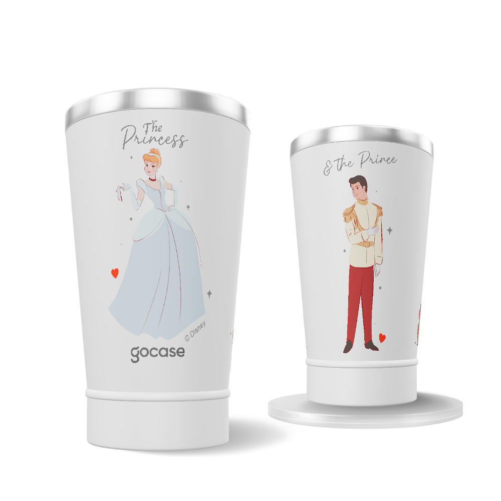 Copo Térmico + Ebook - Cinderela & Príncipe