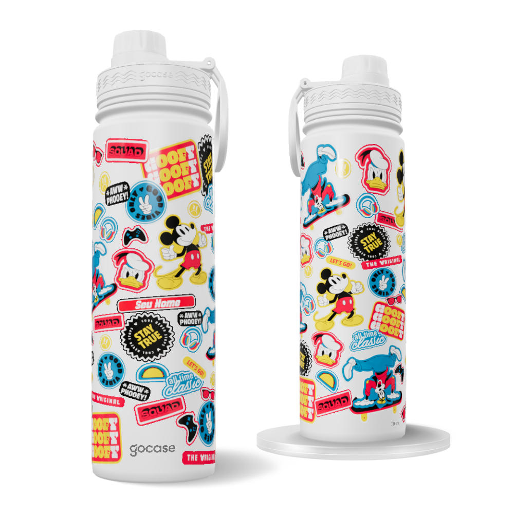 Garrafa Térmica Fresh + Ebook - Mickey & Amigos - Street Stickers