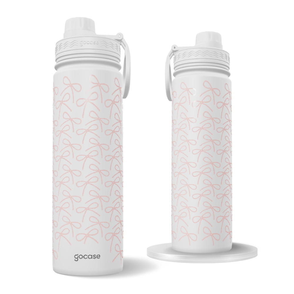 Garrafa Térmica Fresh + Ebook - Laços Rose