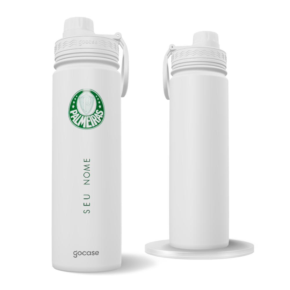 Garrafa Térmica Fresh + Ebook - Palmeiras - Escudo
