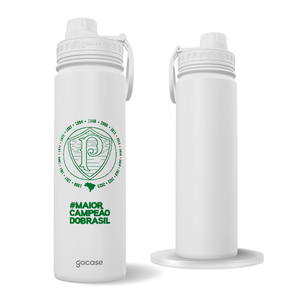 Garrafa Térmica Fresh + Ebook - Palmeiras - Maior Campeão do Brasil Garrafa Térmica Fresh + Ebook - Palmeiras - Maior Campeão do Brasil