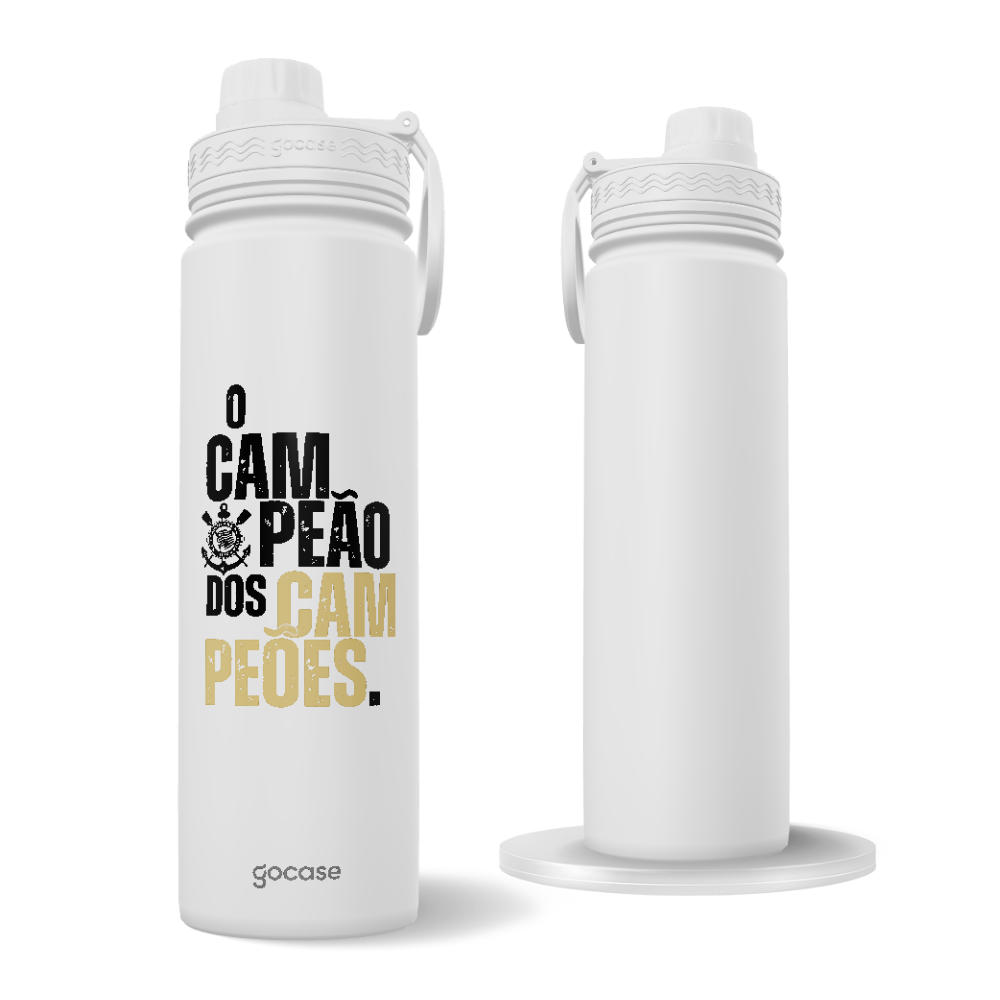 Garrafa Térmica Fresh + Ebook - Corinthians Campeão dos Campeões