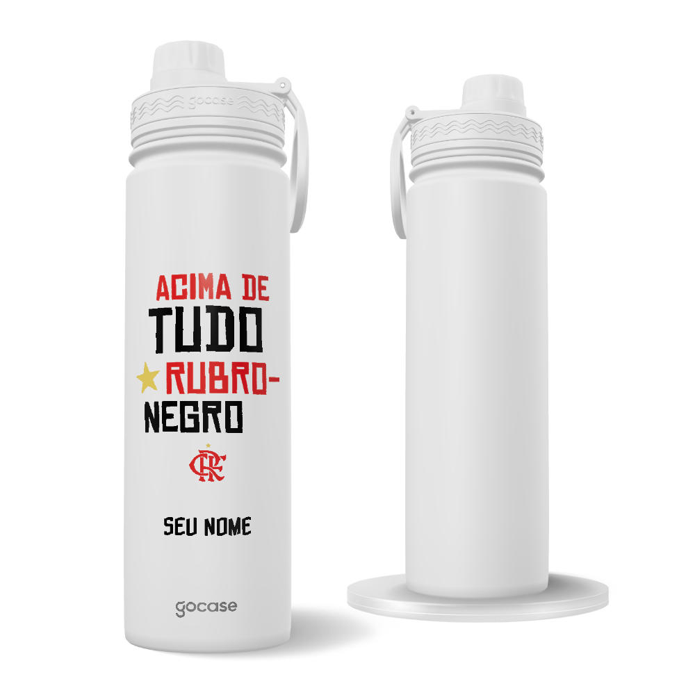 Garrafa Térmica Fresh + Ebook - Flamengo - Acima de Tudo Rubro-Negro