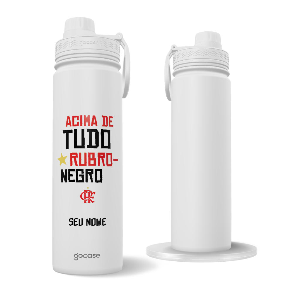 Garrafa Térmica Fresh + Ebook - Flamengo - Acima de Tudo Rubro-Negro