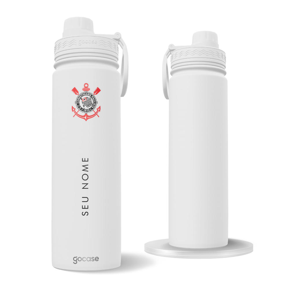 Garrafa Térmica Fresh + Ebook - Corinthians - Escudo