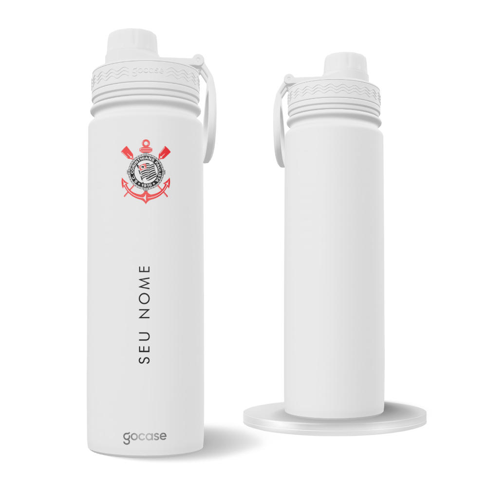 Garrafa Térmica Fresh + Ebook - Corinthians - Escudo