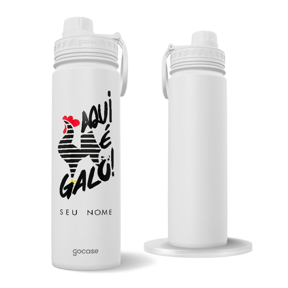 Garrafa Térmica Fresh + Ebook - Atlético Mineiro - Aqui é Galo