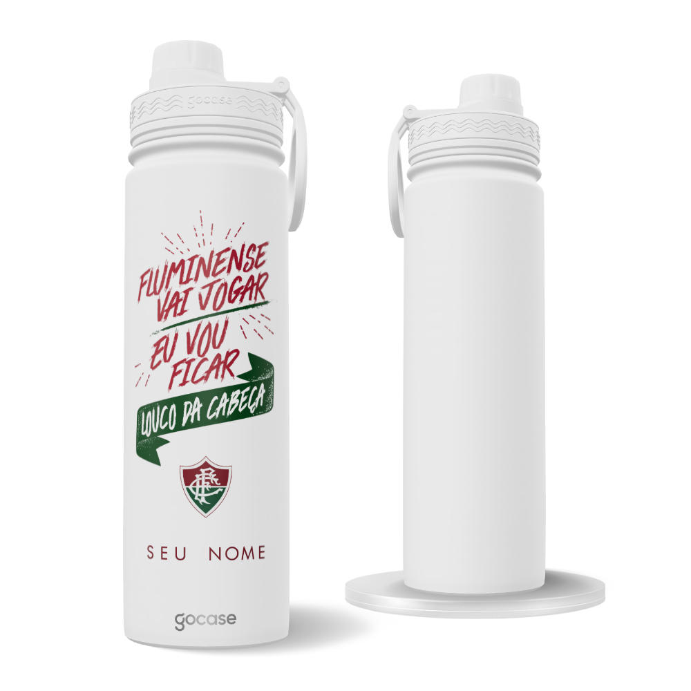 Garrafa Térmica Fresh + Ebook - Fluminense - Vai Jogar