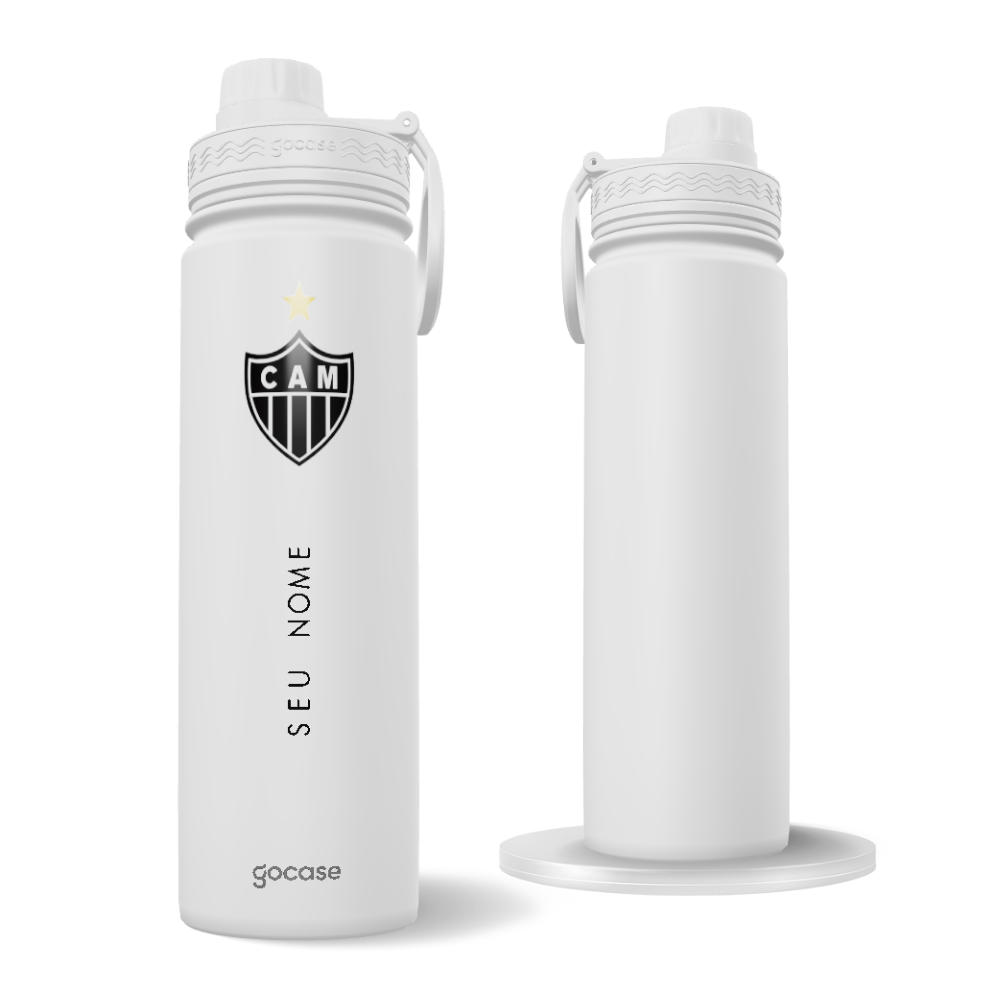 Garrafa Térmica Fresh + Ebook - Atlético Mineiro - Escudo Garrafa Térmica Fresh + Ebook - Atlético Mineiro - Escudo