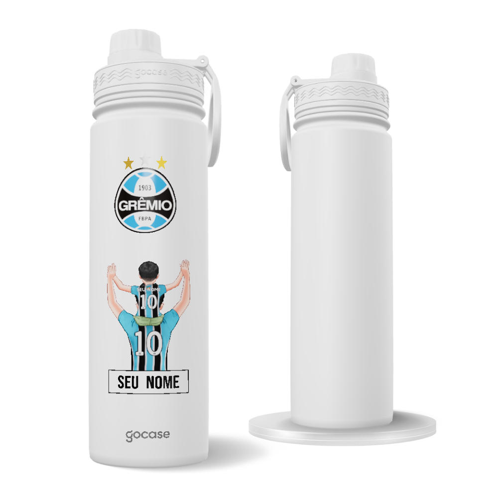 Garrafa Térmica Fresh + Ebook - Grêmio - Pai Torcedor